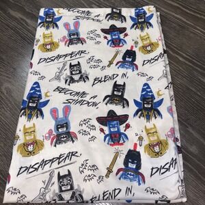 Lego Batman Movie Twin Flat Sheet DC Comics Warner Brothers Superhero Fabric